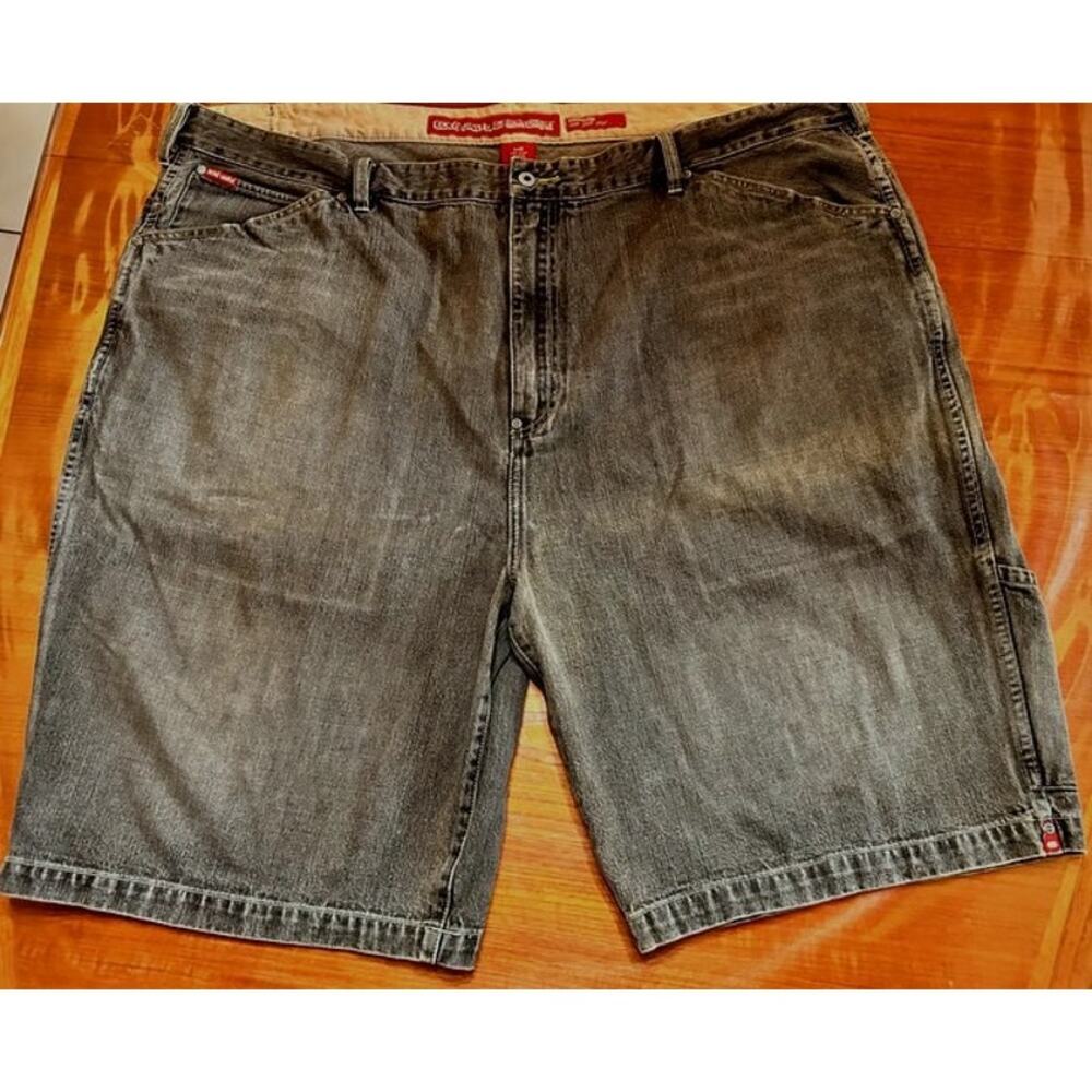 Ecko Unl "Deep Drop" Shorts Size 52B Stonewash Grey Big and Tall Hip Hop Street